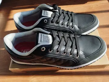 28cm 블랙 합성 피혁 스니커즈