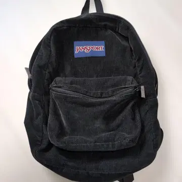 90s JANSPORT 블랙 코듀로이 백팩 스웨이드
