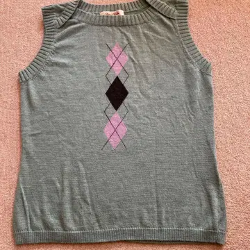 Marisa Christina 아가일 무늬 니트 베스트 M