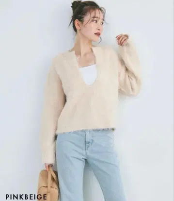 베이스먼트 온라인 모헤어 스키퍼 니트탑