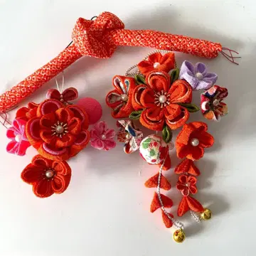 츠마미세이쿠 머리 장식 오렌지