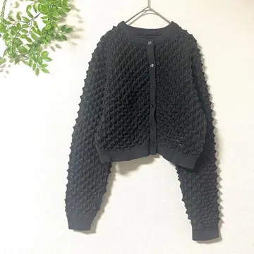 MOUSSY 마우지 니트 가디건 그레이 숏 기장 프리 사이즈