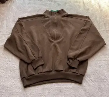 JC HOWARD 하프 지퍼 맨투맨 탑 입체 절개 디자인 L 상당