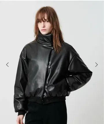 미사용 새상품 ATTISESSION 가죽 블루종