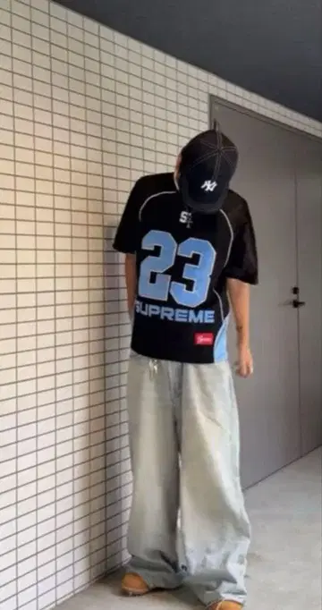 ZARA 오버 다이 배기 데님 44