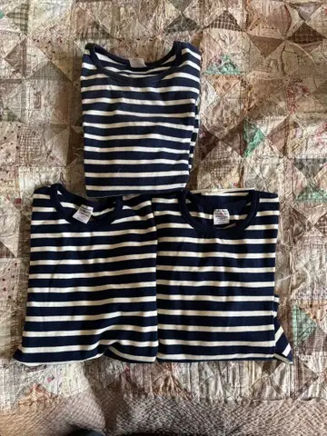 미사용 새상품 AVIREX 데일리 t셔츠 7부 소매 T셔츠 3장 세트