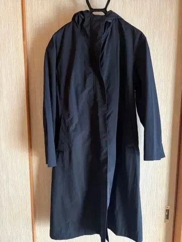 MUJI 발수 경량 롱 코트 네이비