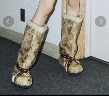 jouetie 벨트 퍼 부츠 Y2K L 사이즈 24~24.5cm