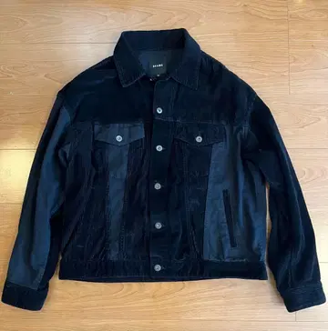 [새상품급] BEAMS 코듀로이 블루종 블랙