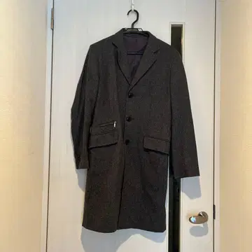 그레이 체스터 코트 울