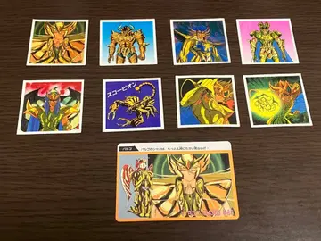 세인트 세이야 스티커 8개, 카드 1개