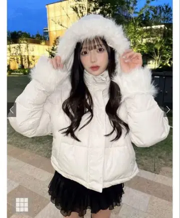 GRL 퍼 포함 다운 자켓 kd81 아이보리