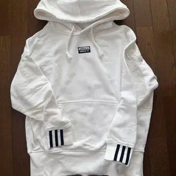 adidas 후드 부착 후드티 화이트