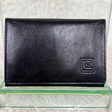 블랙 가죽 명함지갑