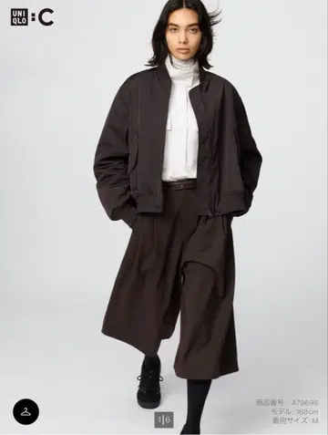 유니클로 C 큐롯 브라운