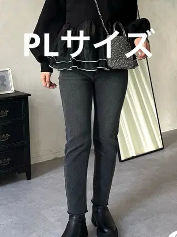 택 포함 새상품 prose verse 속기모 스트레치 테이퍼드 데님 PL