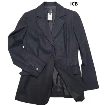 ICB 울 100% 테일러드 자켓 다크 그레이 9호