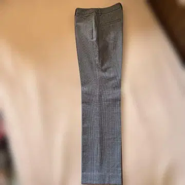 B-THREE 체크 무늬 슬랙스 그레이 계열 사이즈 32