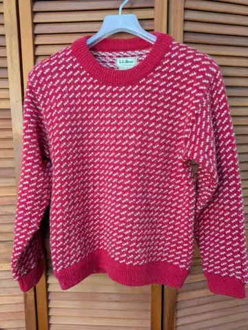 L.L.Bean 여성용 니트 스웨터 S 바즈아이 빨간색