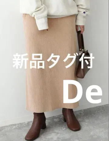 택 포함 새상품 SLOBE IENA 몰 리브 니트 스커트 F