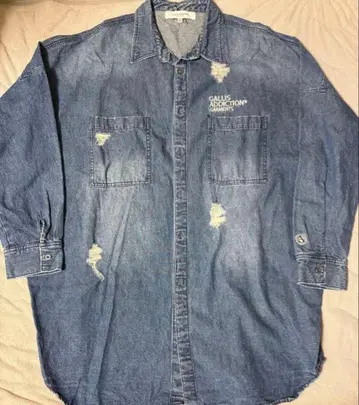 GALLIS ADDICTION 롱 데님 셔츠