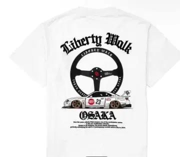 LIBERTY WALK 화이트 T셔츠 오사카 한정판