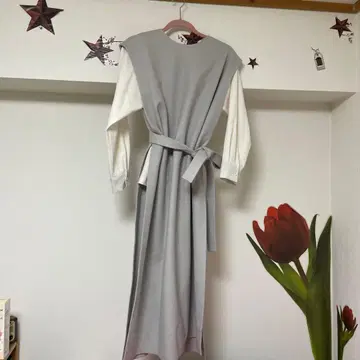 RIM.ARK 롱 베스트 탑스 그레이