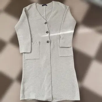 BRAHMIN 아이보리 니트 롱 가디건