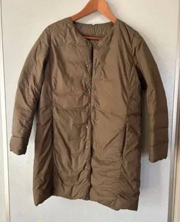 무인양품 포켓터블 다운 코트 노카라