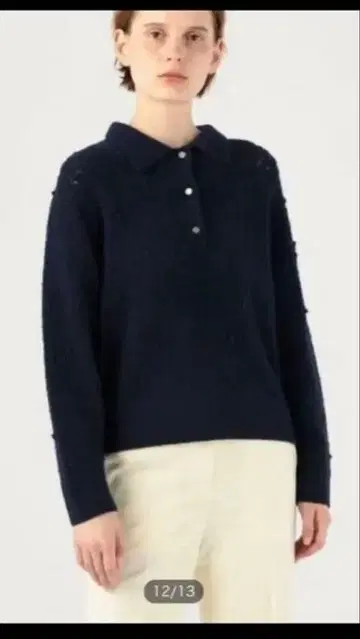 Ballsey 미니 팝콘 케이블 폴로 칼라 풀오버