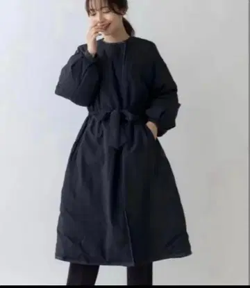 소노 페미니티 롱 다운 코트 블랙