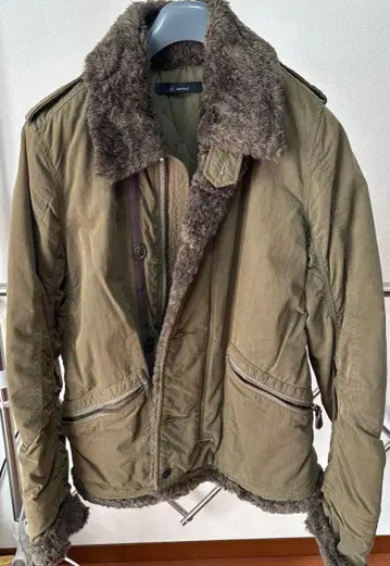 젬블 보아 옷깃 코튼 자켓 카키 계열 남성용 M 사이즈