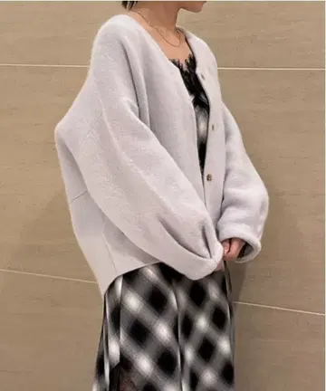 [새상품] FRAY I.D 프레이 아이디 더블 페이스 라쿤 가디건