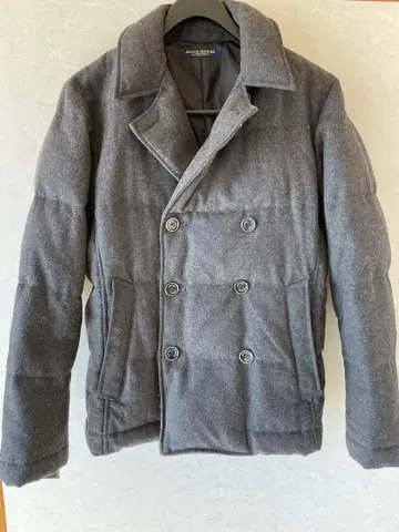 그레이 피 코트 다운 자켓