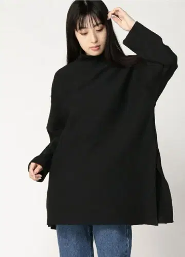 택 포함 새상품 JEANASIS 하이넥 롱 우라케 PO