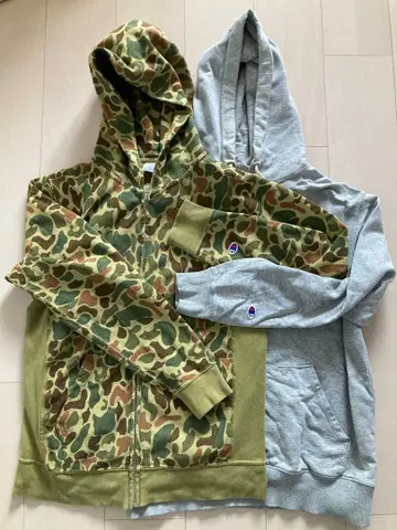 챔피온 카모 패턴, 그레이 무지 후드티