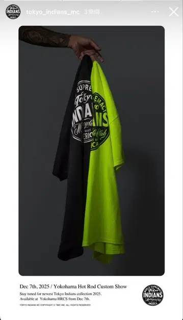 TOKYO INDIANS MC 도쿄 인디언즈 티셔츠 XL