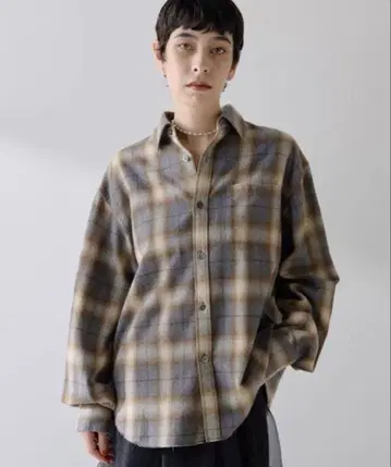 Whim Gazette 샤기 체크 셔츠