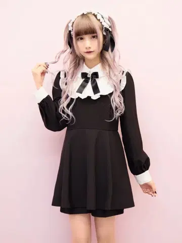 츠키쿠모 무녀 x AnkRouge 콤비네존 블랙