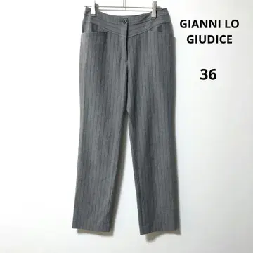일본제 GIANNI LO GIUDICE 36 슬랙스 그레이 스트라이프