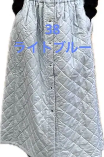 6(ROKU) 퀼팅 스커트 라이트 블루 38