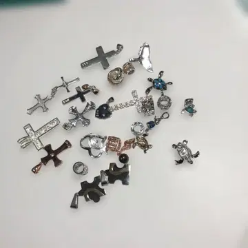 12835 실버 크로스 펜던트 세트