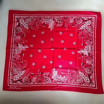 레어 50s WPL 표기 9939 빈티지 반다나 레드 한쪽 귀