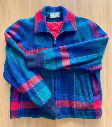 USA제 PENDLETON 체크 무늬 울 지퍼 자켓