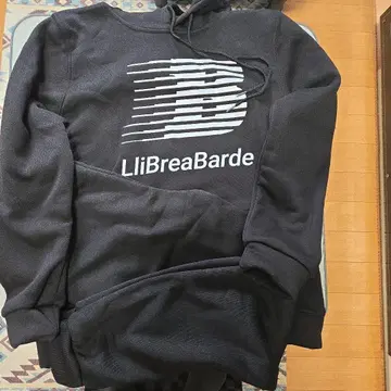 로고 후드티와 팬츠 세트 (블랙)