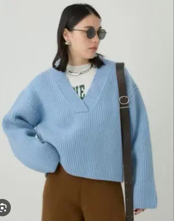 Chaos 2024fw 아이스 모네 v넥 니트 (색스)