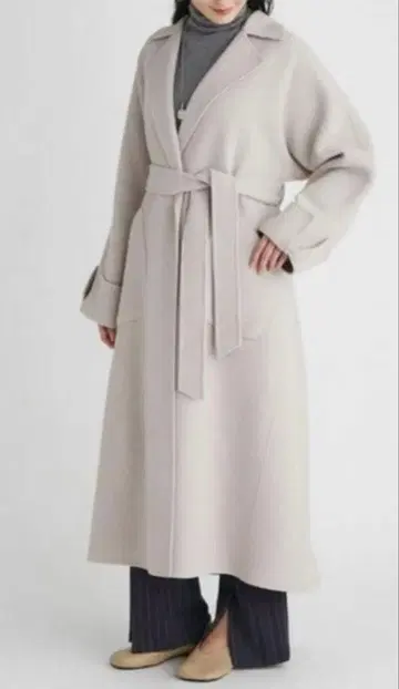 새상품급 미라 오웬 자라 울 롱 코트 베이지