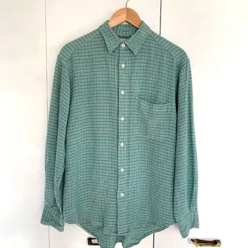 90s GAP 라미 x 레이온 롱 슬리브 체크 셔츠 S 사이즈