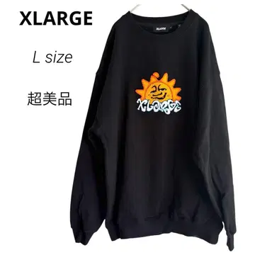 컨디션 최상 XLARGE MENS 블랙 맨투맨 L 사이즈 태양 자수