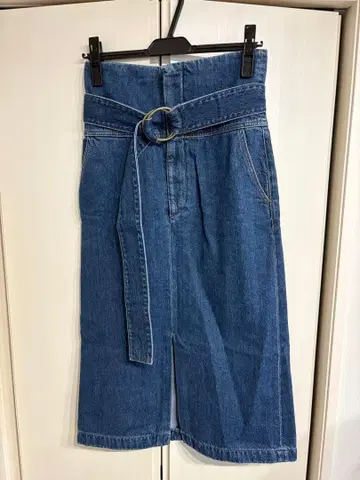 이에나 IENA 하이웨스트 데님 스커트 (벨트 포함) S 사이즈